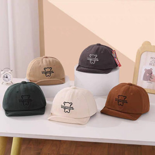 [พร้อมส่ง] หมวกเด็ก 5เดือน - 3ปี รอบหัว:48-50 cm. หมวกแก๊ป (Cap) ปักลายการ์ตูนหมี 🧸