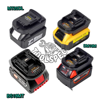 ตัวแปลงแบตเตอรี่ มีช่อง USB อะแดปเตอร์แปลงแบตสำหรับเครื่องมือช่าง 18V-20V แปลงแบตใช้เครื่องมือช่างTHAKITEC/MAKITA/DEWALT
