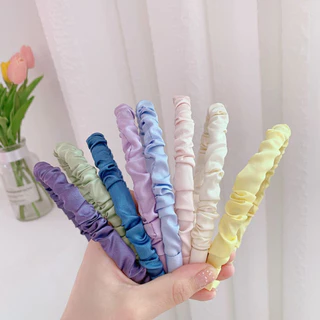Fashion ที่คาดผม ผ้าซาติน สไตล์เกาหลี แฟชั่นสำหรับผู้หญิง พร้อมส่งจากไทย Q-158