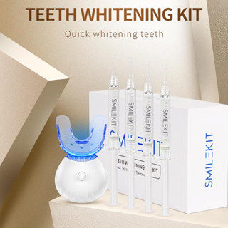 ชุดฟอกฟันขาว   เจลฟอกฟันขาว  ที่ฟอกฟันขาว Teeth Whitening Kit แถมเจลฟอกสีฟัน 4 ชิ้น