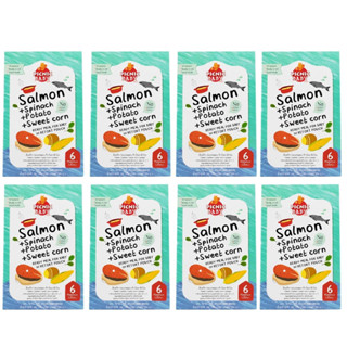 ซื้อ8แถม1!!  Picnic BabyFood รสปลาแซลมอน+มันฝรั่ง+ข้าวโพด+ผักโขม x 8กล่อง (แถมถุงซิปล็อค 1กล่อง)