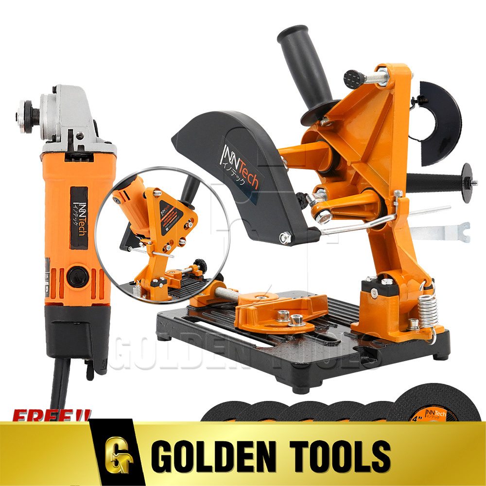 (แพ็คคู่) InnTech แท่นจับหินเจียร์ 4 นิ้ว รุ่น AG-STAND-4I + InnTech เครื่องเจียรไฟฟ้า ลูกหมู 4 นิ้ว