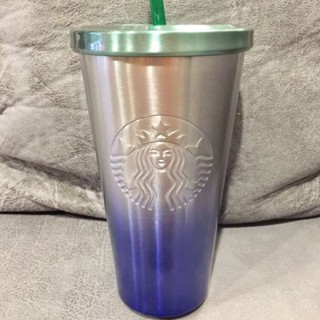 Starbucks Blue Gradient Stainless Steel Cold Cup 16oz