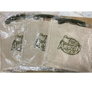 กระเป๋าอเมซอน กระเป๋าผ้ากระสอบรุ่นเก่า ใบใหญ่ แบรนด์ café amazon (ของแท้มือ1 พร้อมส่ง)