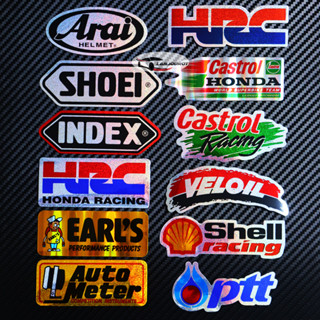 Sticker helmet สติ๊กเกอร์ สะท้อนแสง วิบวับ ติดหมวกกันน็อค ติดโช๊ค กระป๋องโช๊ค แต่งรถ มอเตอร์ไซค์ ติดหมวก รถแข่ง รถซิ่ง