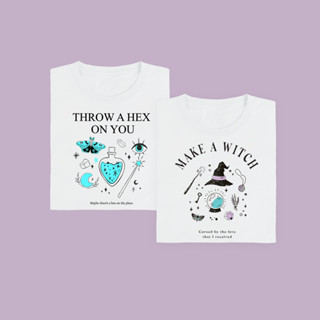 Esoteric Make a witch | Throw a hex เสื้อยืด T-shirt Unisex Cotton 100%