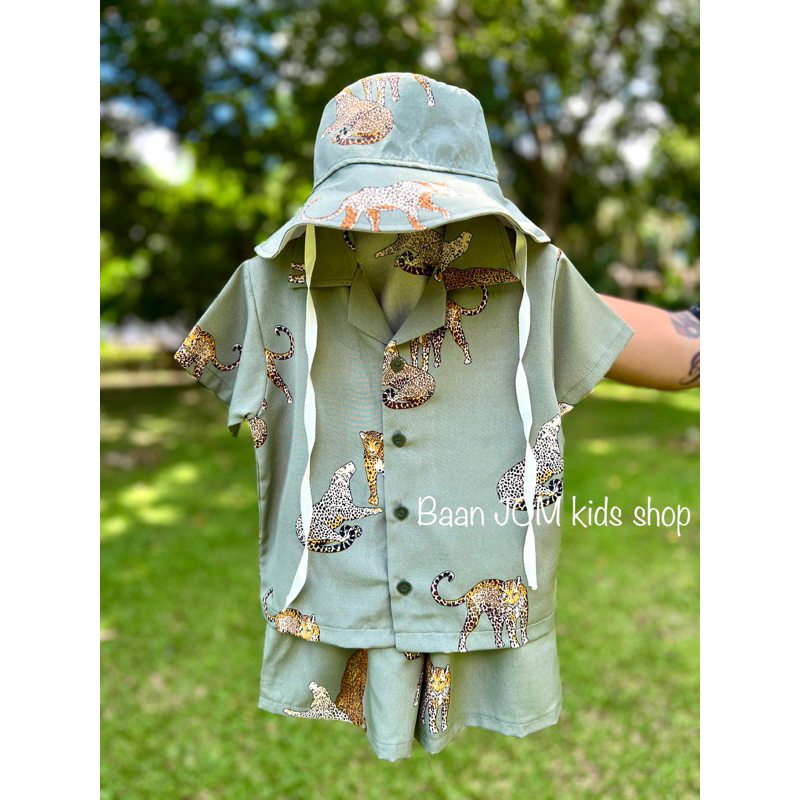 พร้อมส่งชุดเด็กราคาถูก ชุดเซทเด็ก Summer ฮาวาย ชุดวินเทจ ผ้าไหมอิตาลี่เนื้อดี เกรดขึ้นห้าง (หมวกขายแยก)