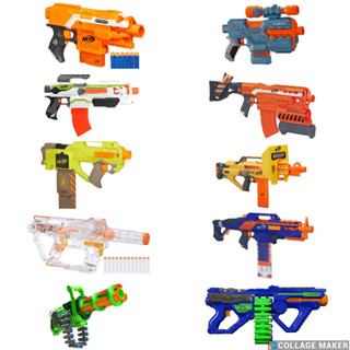 ปืนnerf ของเล่น soft bullet ไฟฟ้าออโต้ /semi auto มือสองของแท้ สภาพดียิงดี