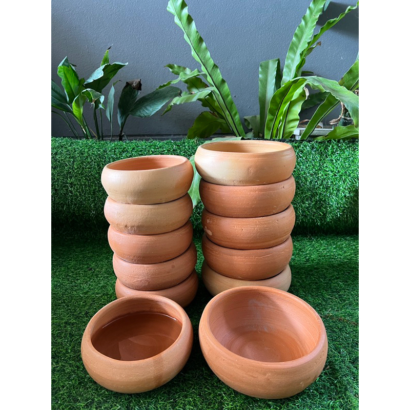 อ่างดินเผา ใส่น้ำ ใส่อาหารสัตว์เลี้ยง ขนาด 5นิ้ว และ6นิ้วโปร1ใบ4ใบ 📌เปิดพรีออเดอร์ไว้แต่จัดส่งปกติทุกวันคะ📌 - รูปที่ 3