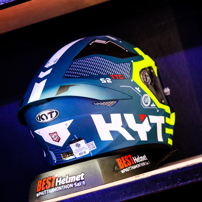 หมวกกันน็อค KYT รุ่น TT COURSE – ลายกราฟิก Fuselage / Gear ราคา 3000.- ราคา ถูกที่สุด ดีลบีเคเค แกลเลอรีภาพที่ 6