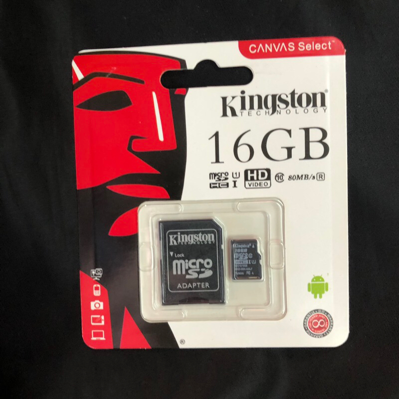เมมโมรี่การ์ด Kingston Micro SD card Memory Card 16GB กล้อง/ โทรศัพท์มือถือ