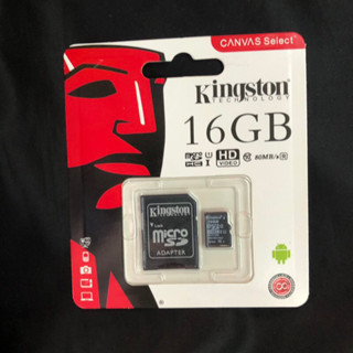 เมมโมรี่การ์ด Kingston Micro SD card Memory Card 16GB กล้อง/ โทรศัพท์มือถือ