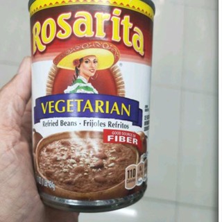 Rosarita Refried Beans Vegetarian454g.ถั่วผสมผักในน้ำเกลือ โรซาริต้า 454กรัม