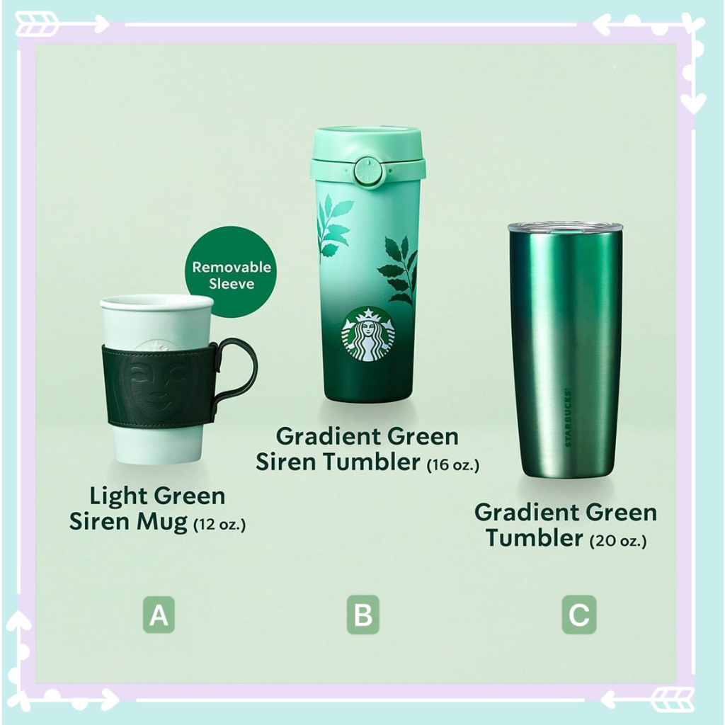 Starbucks Light Green Essential collection สตาร์บัคส์ คอลเลคชัน  Light Green Essential ของแท้💯