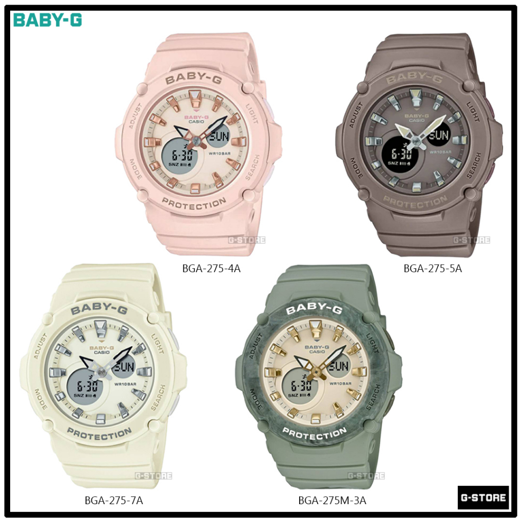 นาฬิกา BABY-G รุ่น BGA-275-4 / BGA-275-5 / BGA-275-7 / BGA-275M-3  ของแท้ รับประกัน 1 ปี BGA-275 BGA