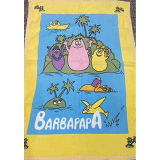 Barbapapa Cotton Blanket ผ้าห่มคอตตอน บาบ้าปาป้า 80 * 120 cm. งานลิขสิทธิ์ แท้ ญี่ปุ่น มือสอง