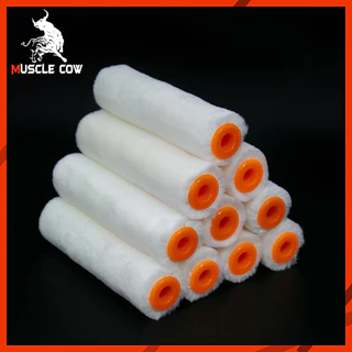 Muscle Cow อะไหล่ลูกกลิ้ง ทาสี ขนแกะแท้ ขนาด 4 นิ้ว (1 กล่อง 10 ลูก) ยี่ห้อ ลูกกลิ้ง สีน้ำ อะคริลิค สีน้ำมัน ขนแกะ