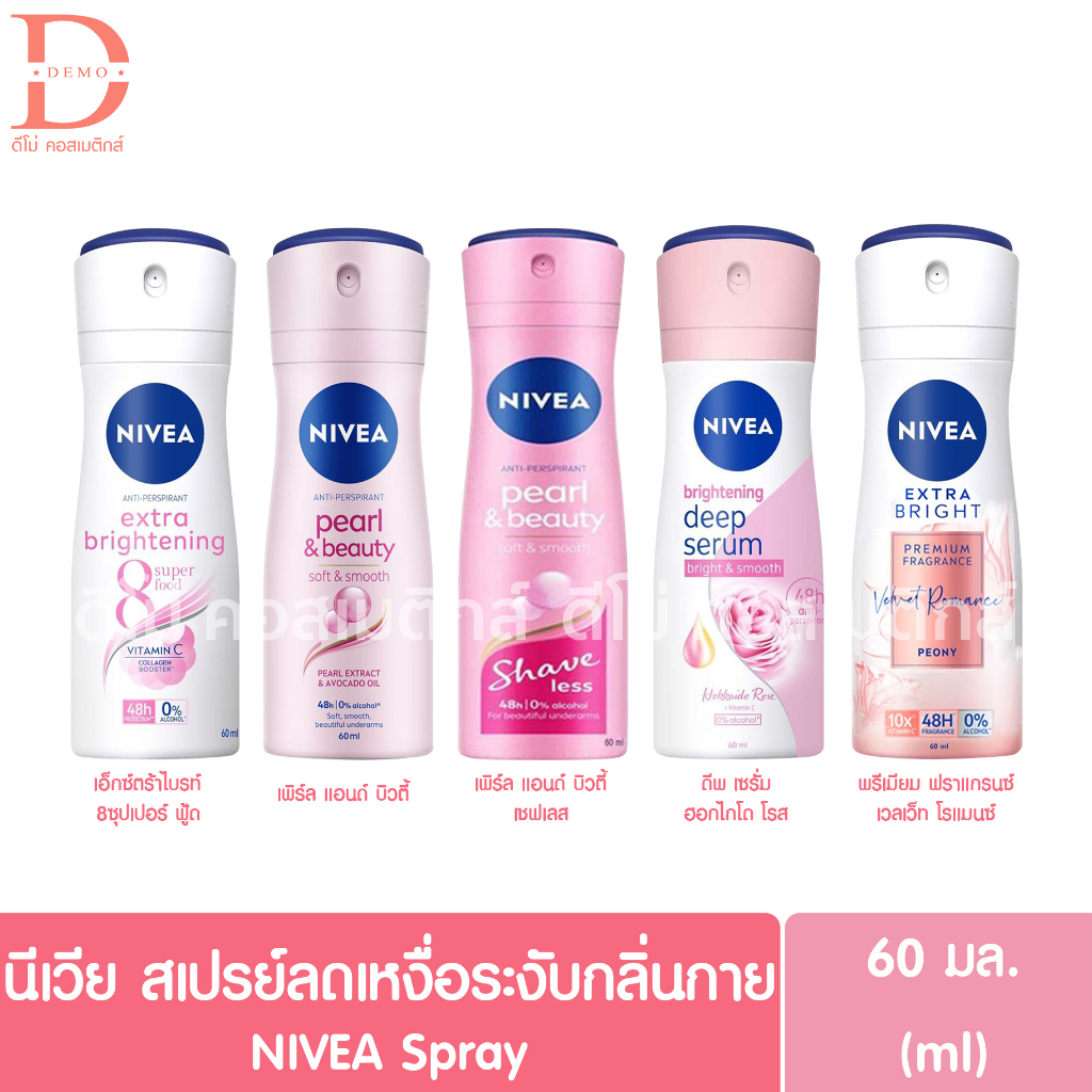 (1แถม1) นีเวีย สเปรย์ลดเหงื่อระงับกลิ่นกาย 150มล. Nivea Spray