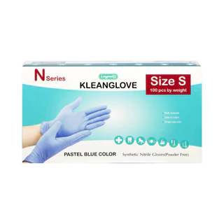 (ราคาพิเศษกล่องบุบ) Longmed KleanGlove Nitrile ถุงมือยางไนไตรสังเคราะห์ ลองเมด สีดำ/สีฟ้า ไม่มีแป้ง กล่อง 100 ชิ้น
