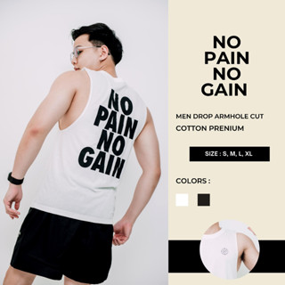 Gain365 Men Drop Armhole Cut เสื้อแขนกุดชายออกกำลังกายชาย Men Gym Muscle Fitness Running Tank Athletic Vest