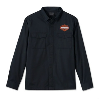 เสื้อเชิ้ตสีดำแขนยาวลิขสิทธิ์แท้จาก Harley Davidson 99054-24VM