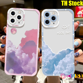 ❤️❤️เมฆ เคสโทรศัพท์ เคสมือถือซิลิโคนนิ่ม For iPhone 11 13 14 Pro Max XR 7 8 Plus 12 Pro Max XS Max SE เคสขอบนุ่มบางพิเศษ