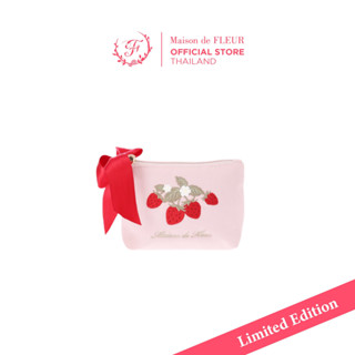 [New Collection] Strawberry Embroidered S Pouch Bag