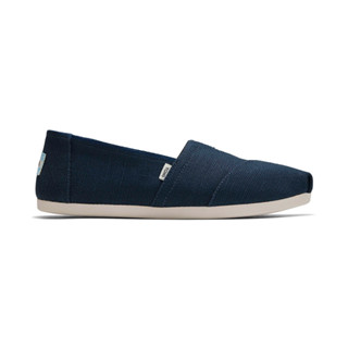 TOMS รองเท้าลำลองผู้หญิง สลิปออน รุ่น Alpargata Majolica Blue Heritage Canvas (CB) รองเท้าลิขสิทธิ์แท้