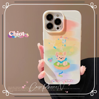 🔥สไตล์ใหม่🔥เคสไอโฟน iphone 11 14 Pro Max เล็กและสด หมีสายรุ้ง ปกป้องเต็มที่ เคส iphone 12 13 Pro Case for iPhone