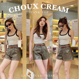 LADIESCLOTHESS #LC278 CHOUX CREAM เสื้อกล้ามทูโทนสไตล์เกาหลี