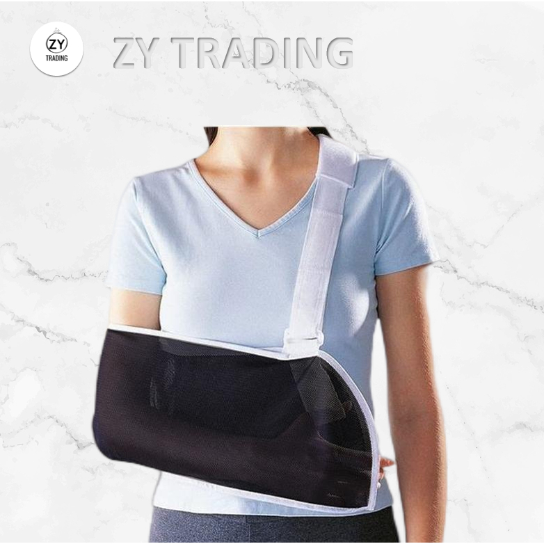 ผ้าคล้องแขน ผ้าพยุงแขน Arm sling ผ้าคล้องแขน ลดอาการบวมของแขนและมือ ช่วยในการพยุงแขน ผ้านิ่ม（ผู้ใหญ่