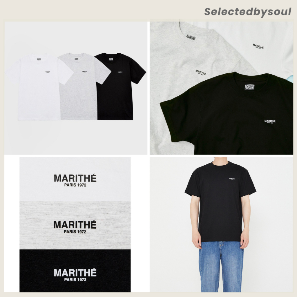 [พร้อมส่ง/ขายแยกชิ้น] Marithe Classic T-Shirts Unisex ✨ เสื้อยืด Marithe นำเข้าจากเกาหลีของแท้100%