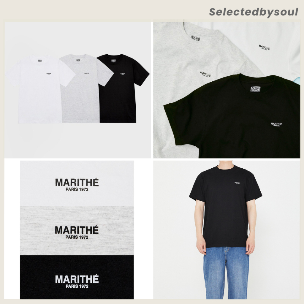 [พร้อมส่ง/ขายแยกชิ้น] Marithe Classic T-Shirts Unisex เสื้อยืด Marithe นำเข้าจากเกาหลีของแท้100%
