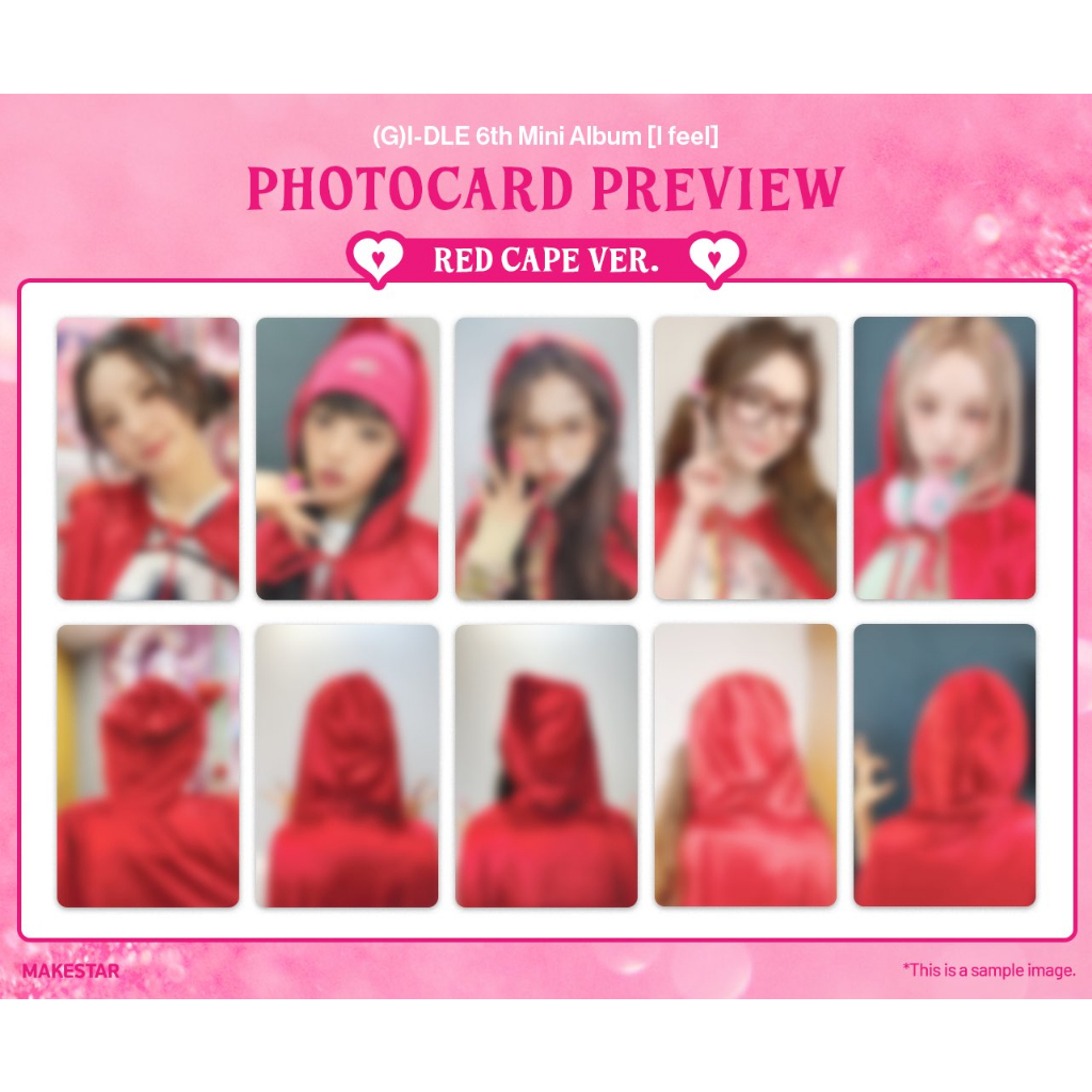 พร้อมส่ง🔥 อัลบั้ม (G)I-DLE gidle - 6th mini album <I FEEL> MAKESTAR benefit (RED CAPE ver.)
