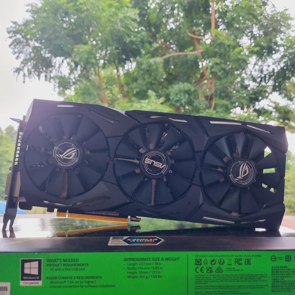 VGA (การ์ดแสดงผล) ASUS ROG STRIX GTX 1070Ti 8G GAMING GDDR5 มือ2 (ไม่มีกล่อง) การ์ดยังไม่เคยแกะ มือ2