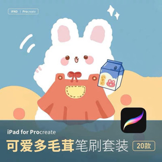 Procreate บรัชวาดการ์ตูน น่ารักๆ 20 บรัช (a209)