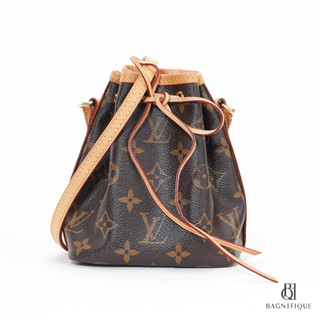 LV NOE NANO BLACK MONOGRAM CANVAS GHW