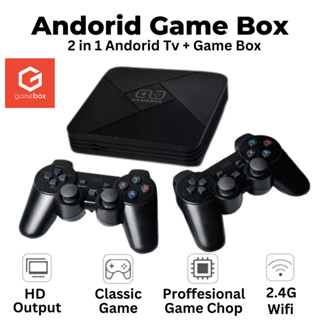 2023 กล่อง Android TV ใหม่ + GAME BOX G5 2in1 4K HD เกมคอนโซล 10,000 Retro Classic Game TV Box + Dual