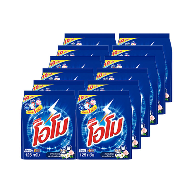 ถูกทุกวัน OMO โอโม 110 กรัม ผงซักฟอก สูตรมาตรฐาน สำหรับ ซักมือ และเครื่องฝาบน [แพ็ค 1 โหล]