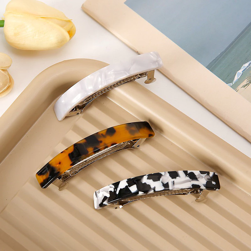 กิ๊บติดผมสปริงลายหิน Granite Spring Clip ลายสวยธรรมชาติหนีบง่ายพร้อมส่งในไทย!!!