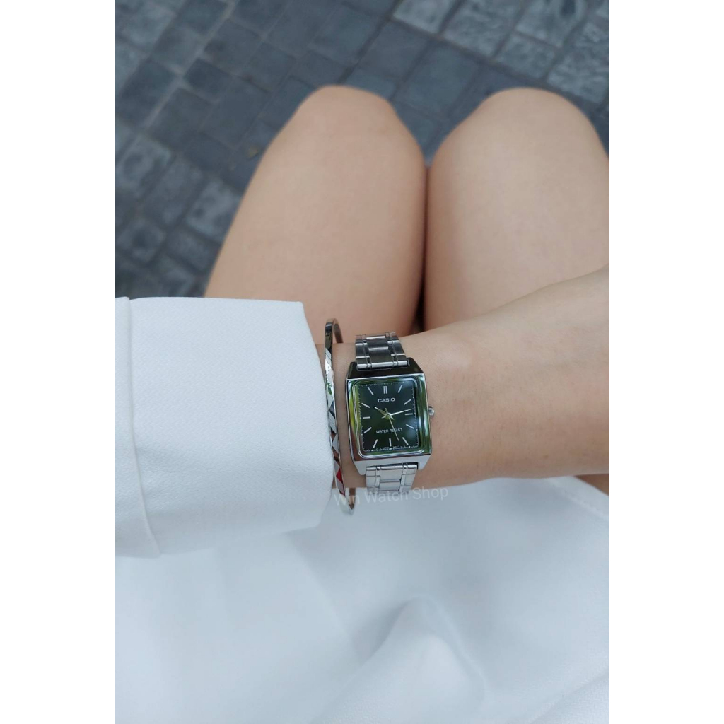 นาฬิกา Casio แท้ รุ่น LTP-V007D นาฬิกาข้อมือผู้หญิง สายแสตนเลส หน้าปัดเหลี่ยม - ของแท้ รับประกันสินค้า 1 ปีเต็ม