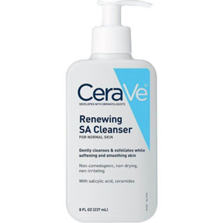 CeraVe Renewing SA Cleanser 237ml. เซราวี รีนิววิ่ง เอสเอ คลีนเซอร์ ทำความสะอาดผิวหน้า