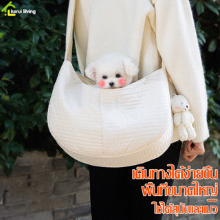 กระเป๋าสัตว์เลี้ยง Pet bag กระเป๋าปิคนิค ใส่น้องแมว สำหรับเดินทาง กระเป๋าใส่แมว กระเป๋าใส่สุนัข S M L แบบสะพายข้าง