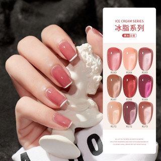 [7.3ml]สีทาเล็บเจล สีเจลทาเล็บ ยาทาเล็บ สีเจลนู้ด เจลสีนู้ด สีสุขภาพดี Nail Polish Caramel Color