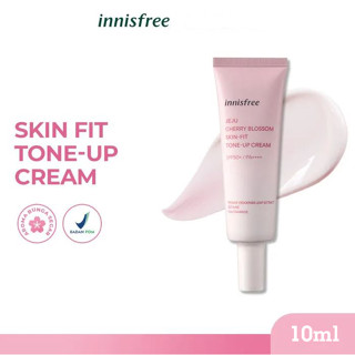 INNISFREE Jeju Cherry Blossom Skin-fit Tone-up Cream SPF50+ / PA++++ ขนาดทดลอง 10 ml ครีมปรับสีผิวเนื้อบางเบา + กันแดด