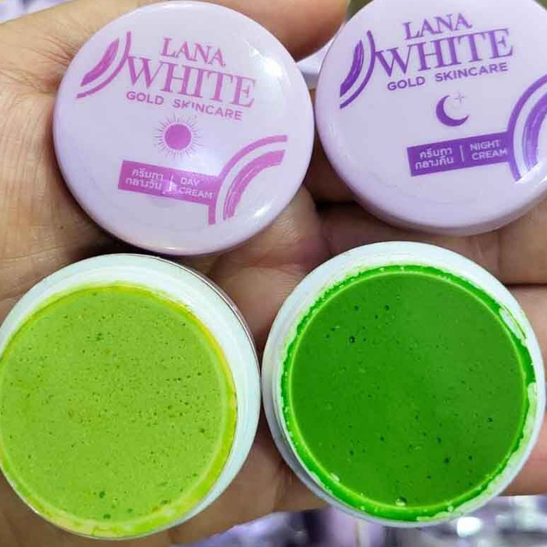 ครีมลาน่าไวท์ Lana White แพ็คเกจใหม่ เซ็ตคู่2ชิ้นกลางวัน+กลางคืน
