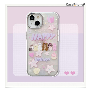 ✨ส่งของขวัญ✨เคส for iPhone 11 14 Pro Max Case for iPhone 12 13 ป้องกันการตก การป้องกัน หวานสวย สาวน่ารักหัวใจ แฟชั่น