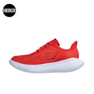 HOKA ONE ONE Carbon X 2 Red and white ของแท้ 100 %  Sports shoes Running shoes style