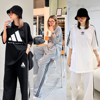 ᴀᴅɪᴅᴀs  Oversize Set เซทเสื้อยืดคอกลมแขนสั้นทรง oversize