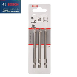 BOSCH ดอกไขควงPH2x89 / PZ2x89 / T25x89 / 2607001767 BOSCH ของแท้100%
